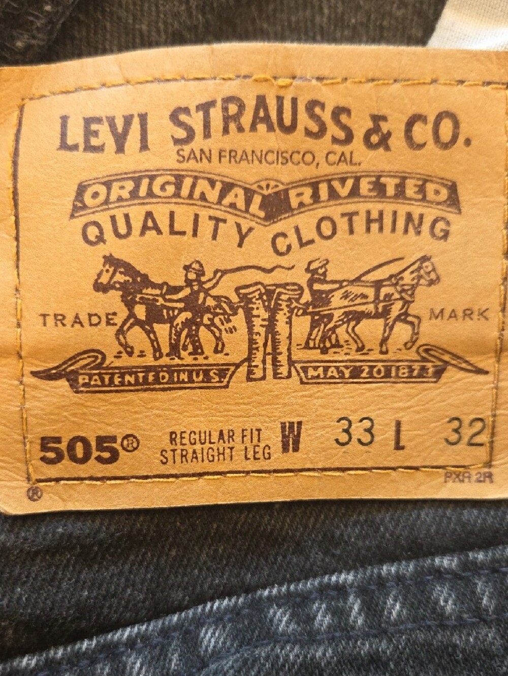 Levi's Men's VTG Made In USA Black 505 Orange Tab Straight Leg Denim Jeans 33x32